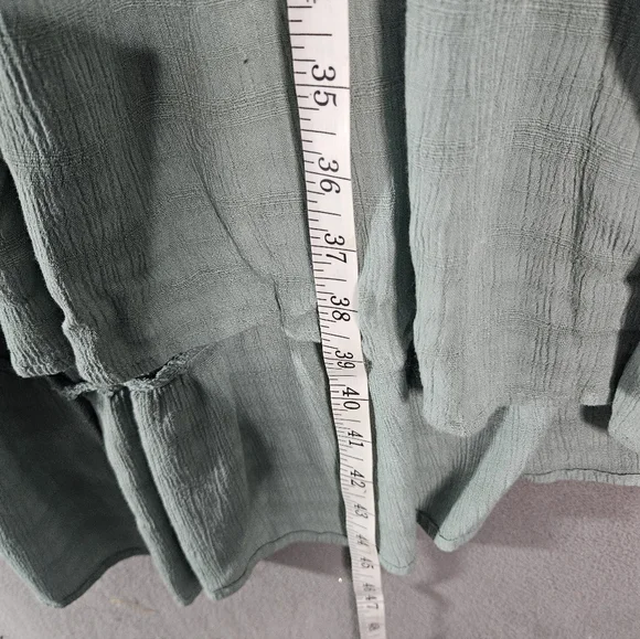 Rewind Fairy Milk Maid Midi Teir Flowy Dress Sage Green Cottagecore Size Large - Picture 8 of 10